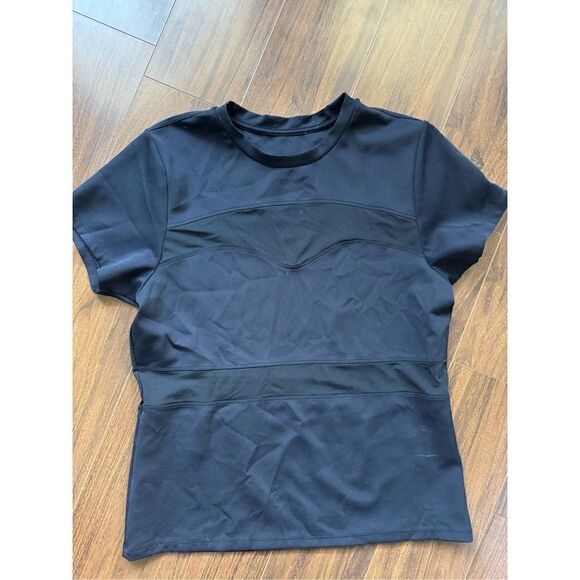 GSTQ L black mesh tee shirt - Picture 1 of 4